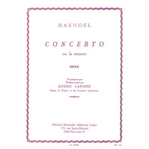 Handel Concerto In F Min Tbn/Pf Bk