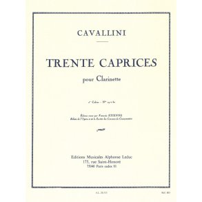 Ernesto Cavallini: 30 Caprices Vol.2 (Clarinet solo)
