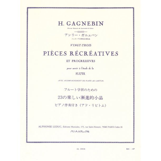 Henri Gagnebin: 23 Pi&egrave;ces R&eacute;cr&eacute;atives Et Progressives