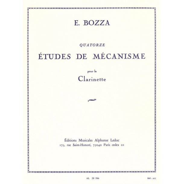 Eug&egrave;ne Bozza: 14 Etudes de M&eacute;canisme (Clarinet solo)