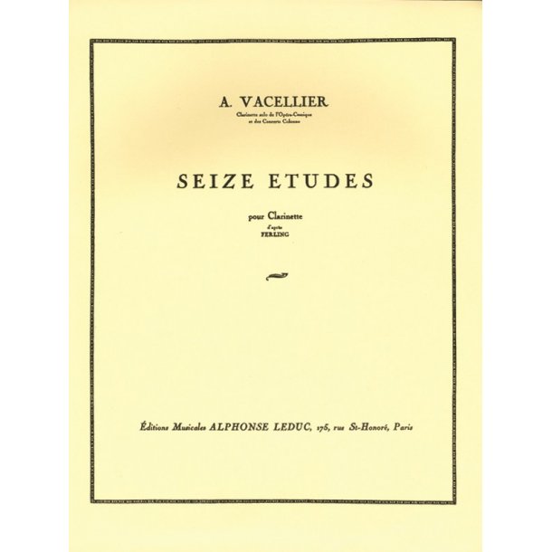 Franz Wilhelm Ferling: 16 Etudes (Clarinet solo)