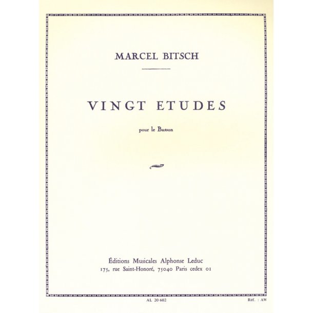Marcel Bitsch: Vingt Etudes (Bassoon)