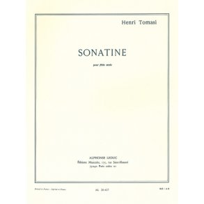 Henri Tomasi: Sonatine (Flute)