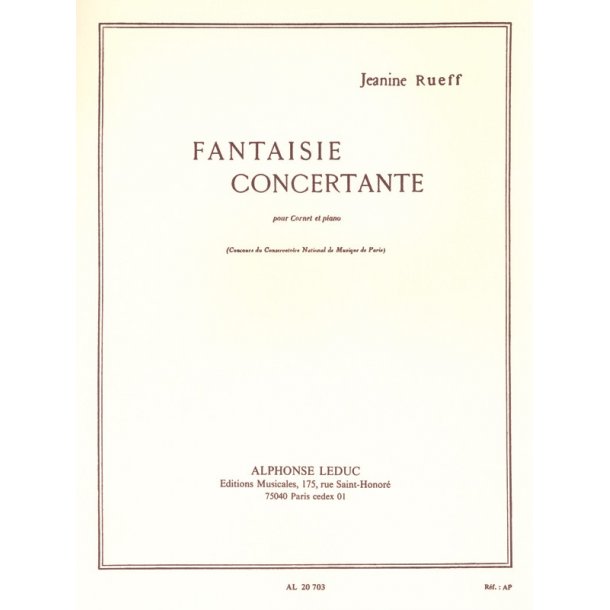 Jeanine Rueff: Fantaisie concertante (Bb) (Trumpet & Piano)