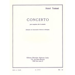Henri Tomasi: Concerto (Saxophone-Alto & Piano)