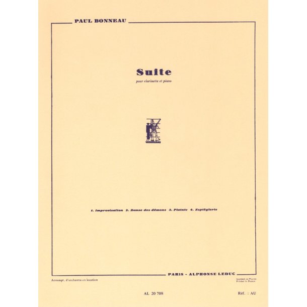 Paul Bonneau: Suite (Clarinet & Piano)