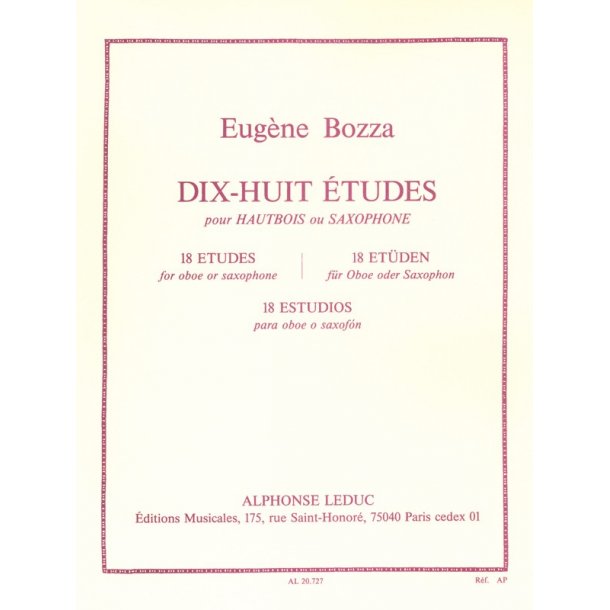 Eug&egrave;ne Bozza: 18 Etudes (Oboe solo)
