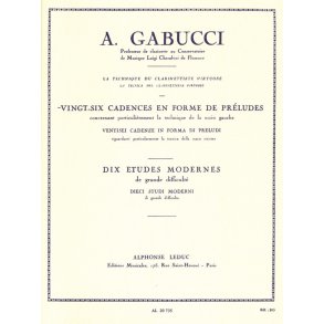 Agostino Gabucci: 26 Cadences en Forme de Préludes (Clarinet solo)
