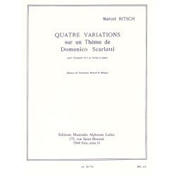 Marcel Bitsch: 4 Variations sur un Th&egrave;me de Scarlatti (Trumpet & Piano)
