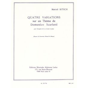 Marcel Bitsch: 4 Variations sur un Thème de Scarlatti (Trumpet & Piano)