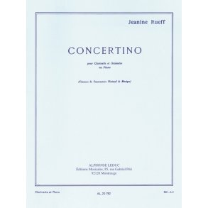 Jeanine Rueff: Concertino Op.15 (Clarinet & Piano)