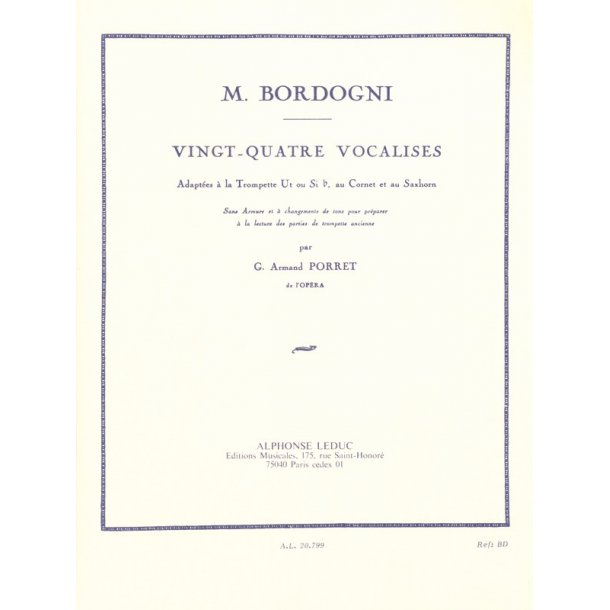 Giulio Marco Bordogni: 24 Vocalises (Trumpet Solo)