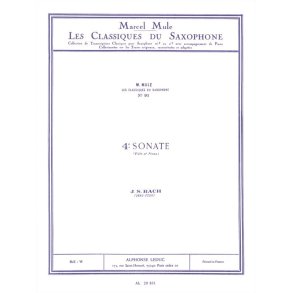Johann Sebastian Bach: Sonata pour Flûte No.4 (Classiques No.91) (Saxophone-Alto & Piano)