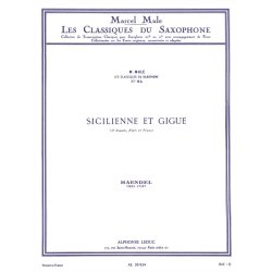 Georg Friedrich Handel: Sicilienne et Gigue (Classiques No.94) (Saxophone-Alto & Piano)