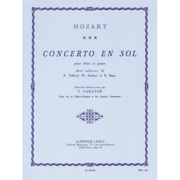 W.A. Mozart: Concerto No.1 KV313 in G (Flute and Piano)