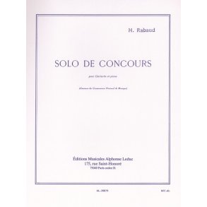 Henri Rabaud: Solo De Concours Op. 10 (Clarinet And Piano)
