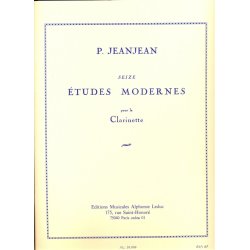 Paul Jeanjean: 16 Etudes modernes (Clarinet solo)