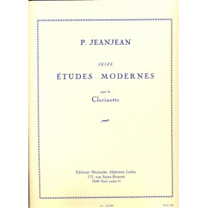 Paul Jeanjean: 16 Etudes modernes (Clarinet solo)
