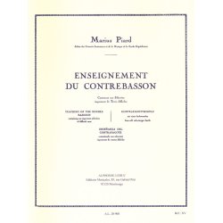 Piard Enseignement Du Contrebasson Methodes Contra Bassoon Book