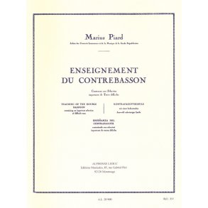 Piard Enseignement Du Contrebasson Methodes Contra Bassoon Book