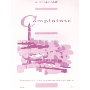 Albert Beaucamp: Complainte (Clarinet & Piano)