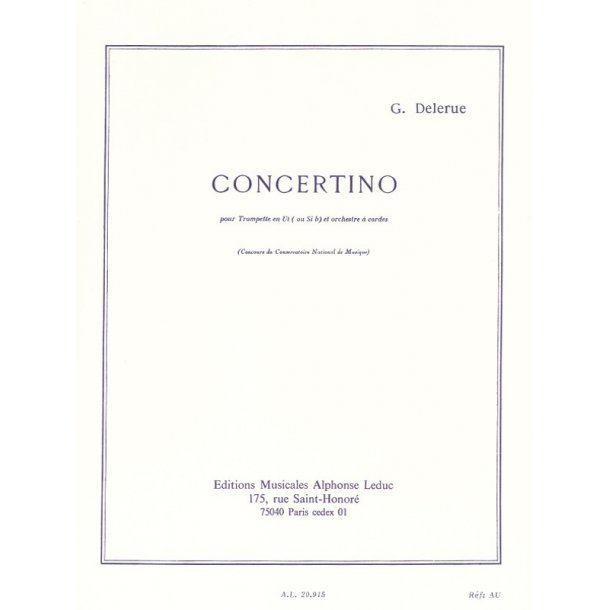 Georges Delerue: Concertino (Trumpet & Piano)