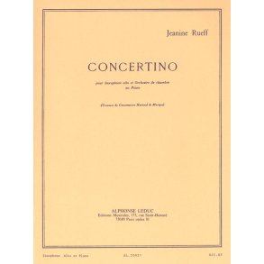 Jeanine Rueff: Concertino Op.17 (Saxophone-Alto & Piano)