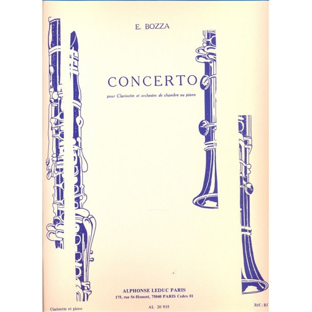 Eug&egrave;ne Bozza: Concerto (Clarinet & Piano)