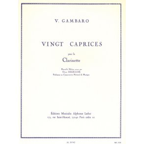 Vincenzo Gambaro: 20 Caprices (Clarinet solo)
