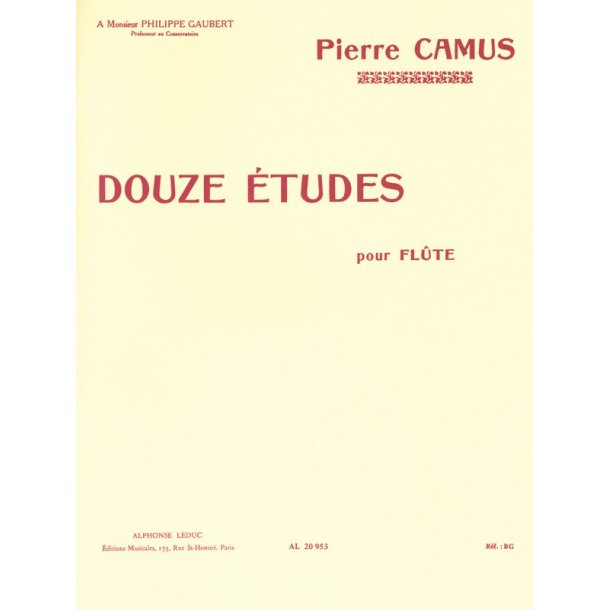 Pierre Camus: 12 Etudes (Flute solo)