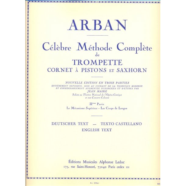 C&eacute;l&egrave;bre m&eacute;thode compl&egrave;te de trompette, cornet &agrave; pistons et saxhorn volume 2