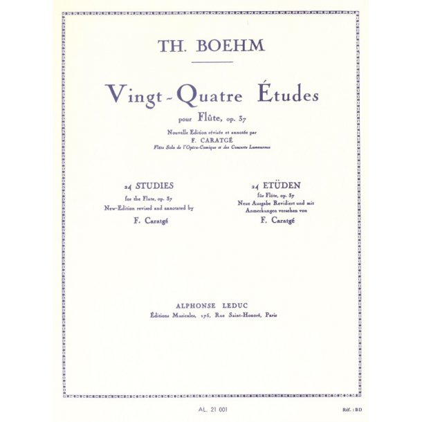 Theobald Boehm: 24 Etudes Op.37 (Flute solo)