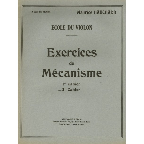 M. Hauchard: Exercices de M&eacute;canisme Vol.2 (Violin solo)