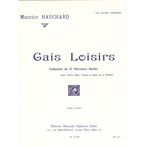M. Hauchard: Gais Loisirs (Violin & Piano)