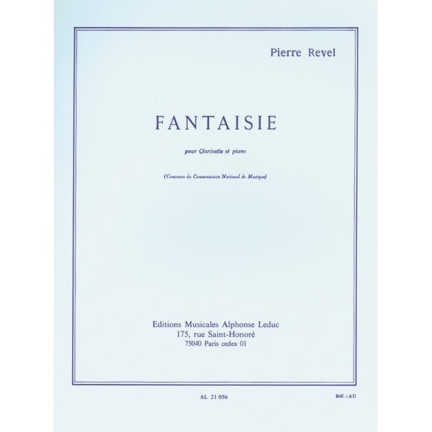 Pierre Revel: Fantaisie (Clarinet & Piano)