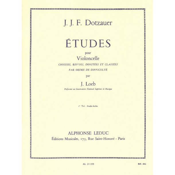 Justus Johann Friedrich Dotzauer: Etudes Vol.1 (Cello solo)