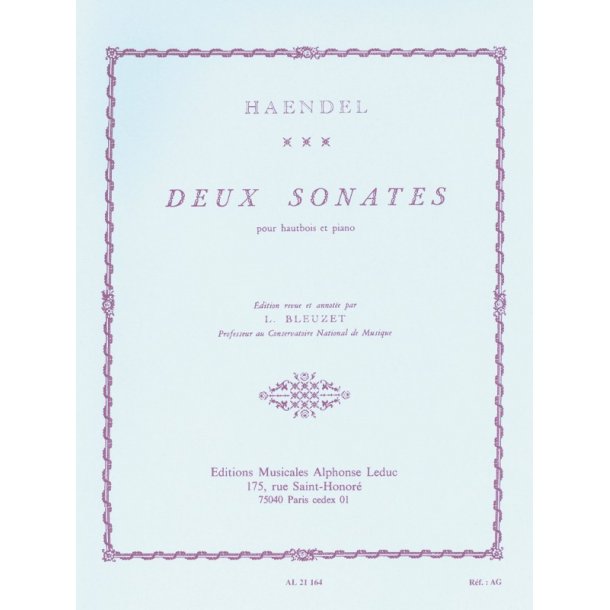 Georg Friedrich Handel: 2 Sonatas (Oboe & Piano)