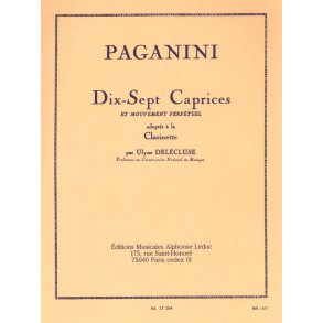Paganini 17 Caprices Clt Bk