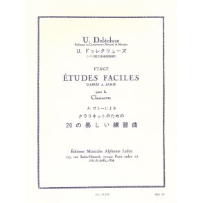 Ulysse Delécluse: 20 Etudes faciles d'après Samie (Clarinet solo)