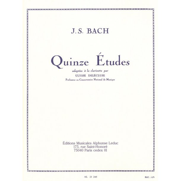 Johann Sebastian Bach: 15 Etudes (Clarinet solo)
