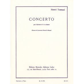 Henri Tomasi: Concerto (Clarinet & Piano)