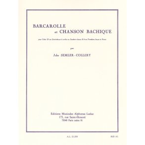 Jules Semler-Collery: Barcarolle Et Chanson Bacchique