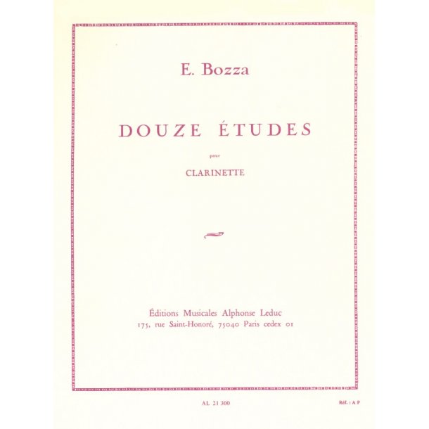 Eug&egrave;ne Bozza: 12 Etudes (Clarinet solo)