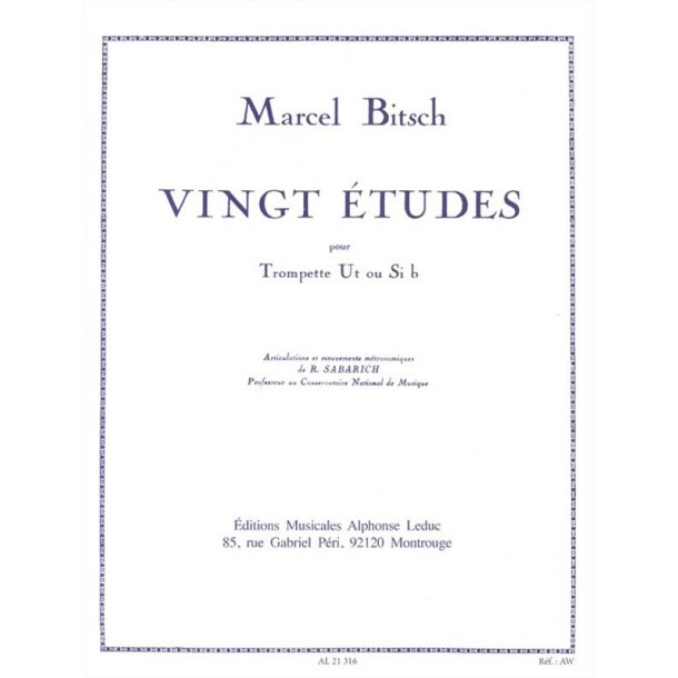 Marcel Bitsch: 20 Etudes pour Trompette (Trumpet solo)