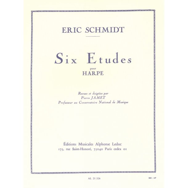 Eric Schmidt: Six Etudes (Harp Solo)