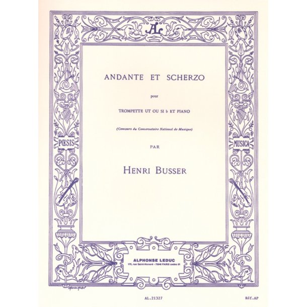 Henri Busser: Andante Et Scherzo Op.44 (Trumpet/Piano)