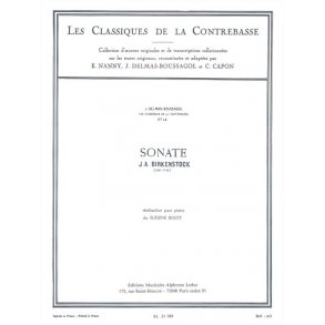 Johann Adam Birkenstock: Sonata (Classiques No.45) (Double Bass & Piano)