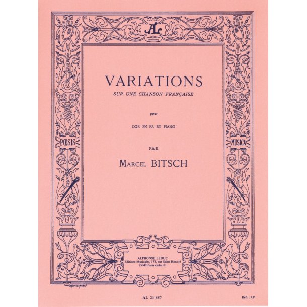 Marcel Bitsch: Variations sur un Chanson fran&ccedil;aise (Horn & Piano)