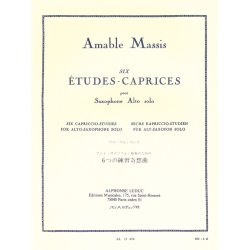 Etudes Caprices 6 Alto Sax Solo