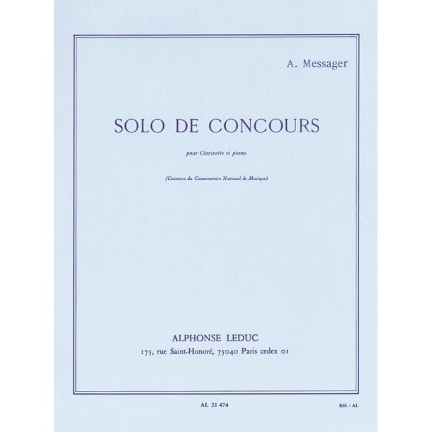 Andr&eacute; Messager: Solo De Concours